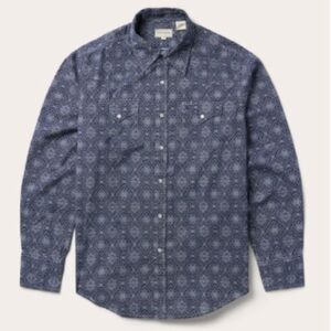 Men's Blue Patterned Shirt